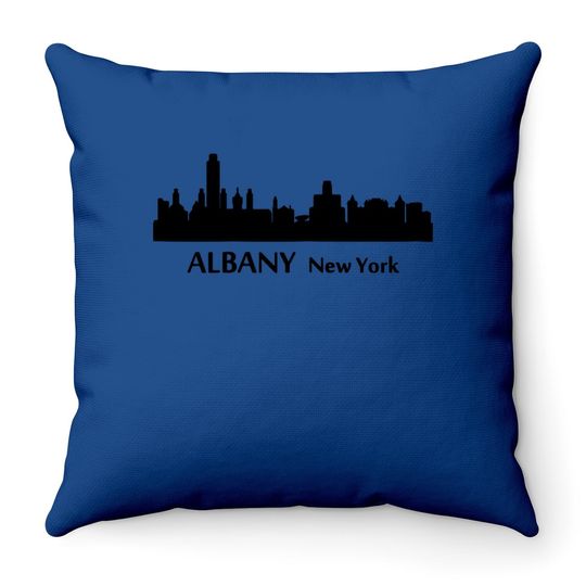 Albany New York Downtown Skyline Throw Pillow