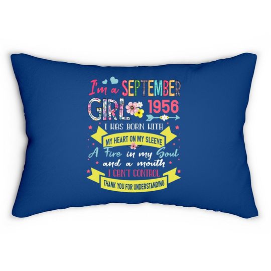 Awesome Since 1956 65th Birthday I'm A September Girl Lumbar Pillow