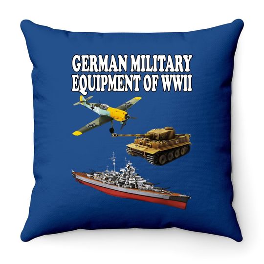 Battleship Bismarck Tank Tiger Throw Pillow