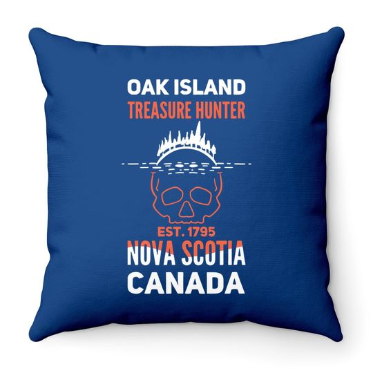 Oak Island Nova Scotia Canada I Money Pit I Treasure Hunt Throw Pillow