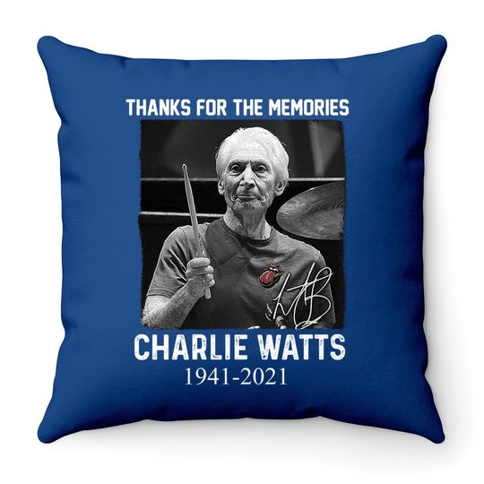 Charlie Watts Throw Pillow