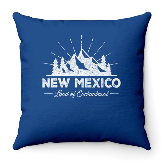 New Mexico Vintage Hiking Retro Throw Pillow