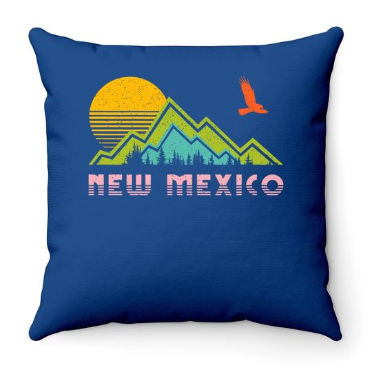New Mexico Retro Vintage Throwback Throw Pillow