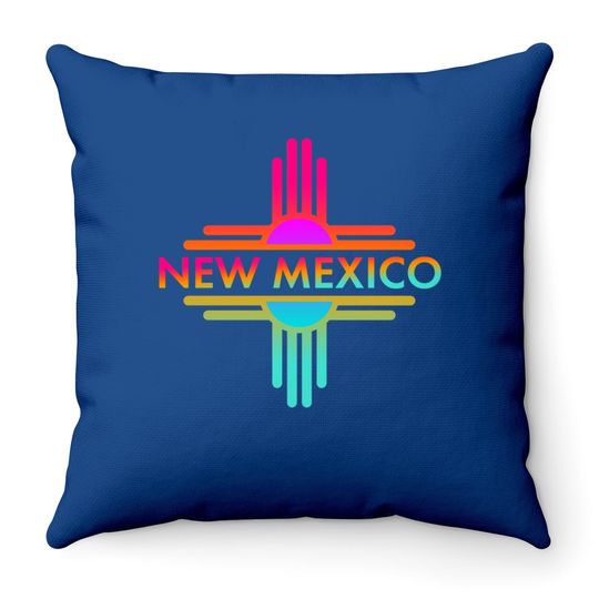 New Mexico State Zia Symbol Design Throw Pillow