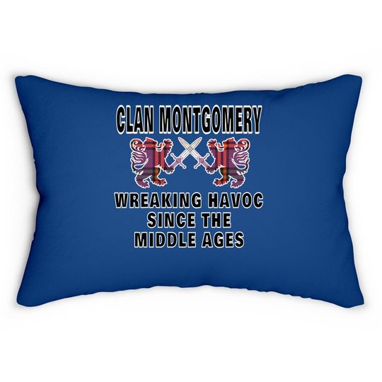 Montgomery Scottish Tartan Scotland Family Clan Name Lumbar Pillow