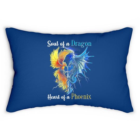 Soul Of A Dragon Heart Of A Phoenix Lumbar Pillow