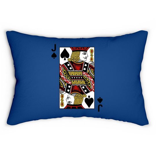 Jack Of Spades Blackjack Cards Poker 21 J Lumbar Pillow
