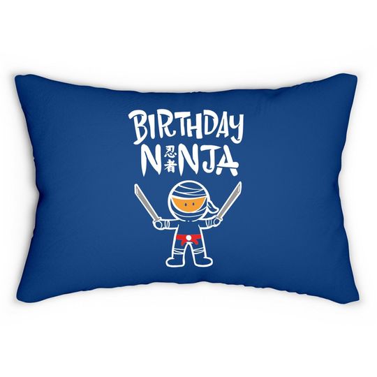 Birthday Ninja Lumbar Pillow
