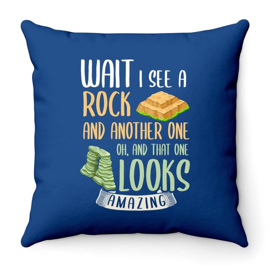 Joke Rock Collector Geology Gift Throw Pillow