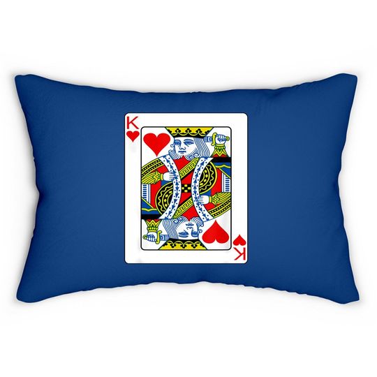 King Of Hearts Playing Card Lumbar Pillow