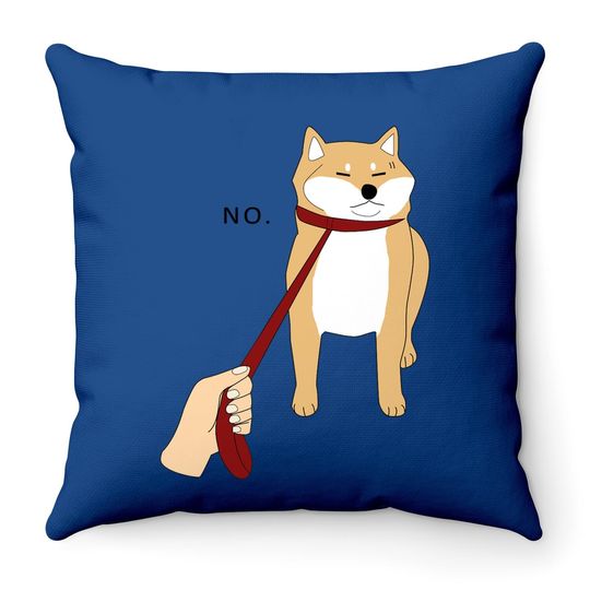 Shiba Inu Nope Doge Meme Throw Pillow