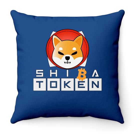 Shiba Inu Token Crypto Coin Cryptocurrency Throw Pillow