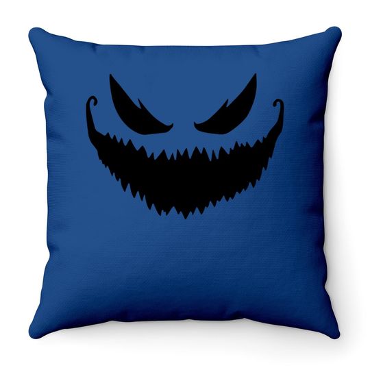 Pumpkin Jack O Lantern Face Throw Pillow