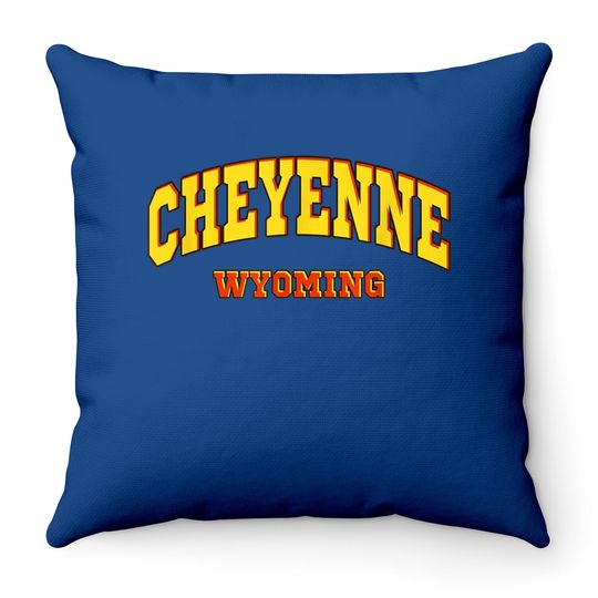 Cheyenne State Of Wyoming Throw Pillow