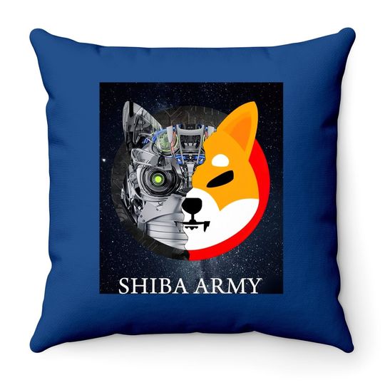 Shibu Inu Crypto Currency Meme Throw Pillow
