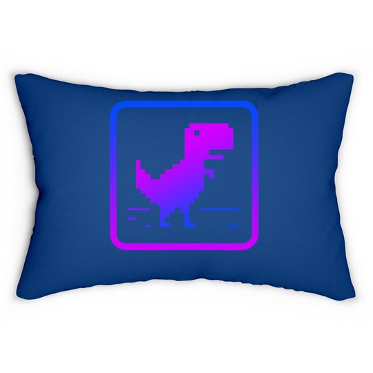 No Internet Dinosaur Graphic Design Lumbar Pillow