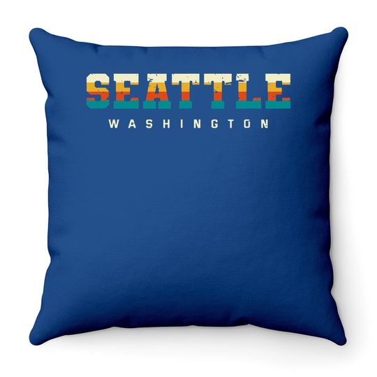 Seattle Washington Hometown Throw Pillow
