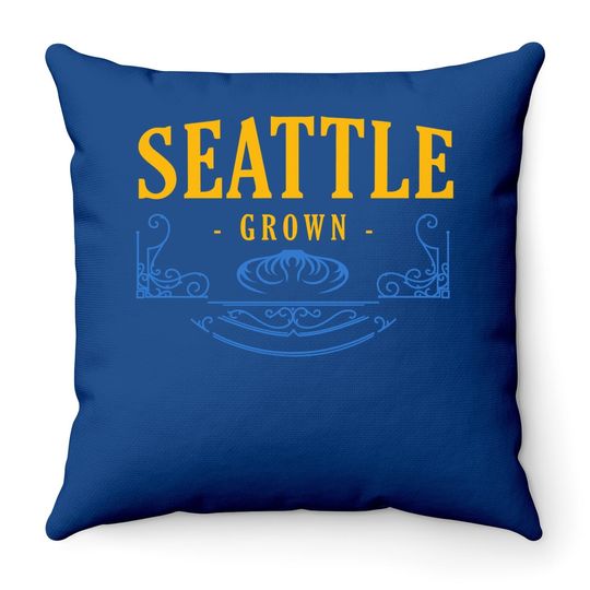 Seattle Grown Washington American Throw Pillow