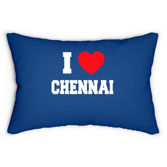 I Love Chennai Lumbar Pillow