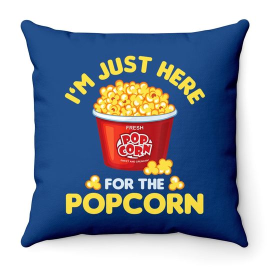 Popcorn Vintage Funny Throw Pillow
