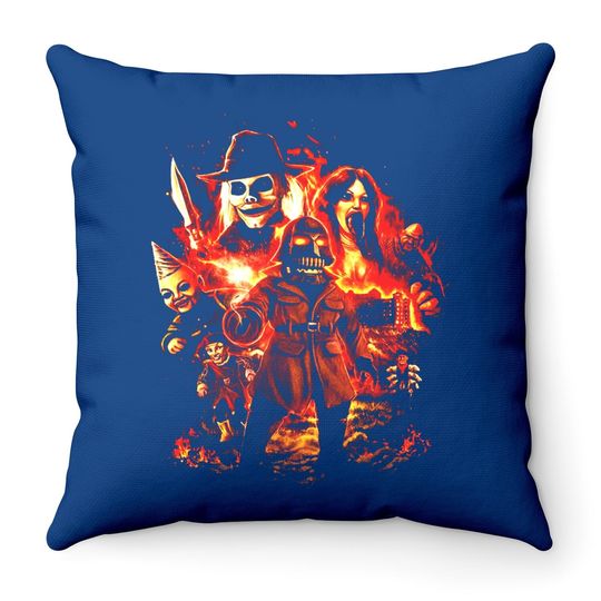 Puppet Master Torched Halloween Throw Pillow