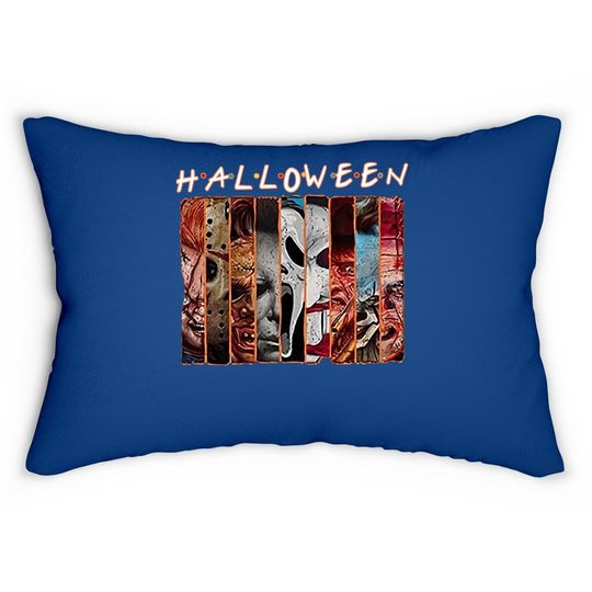 Halloween Squad Vintage Horror Movies Lumbar Pillow