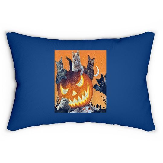 Cat Halloween Lumbar Pillow