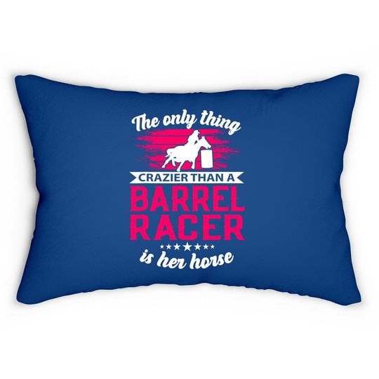 Barrel Racing Roping Horseback Riding Horse Rodeo Cowgirl Lumbar Pillow