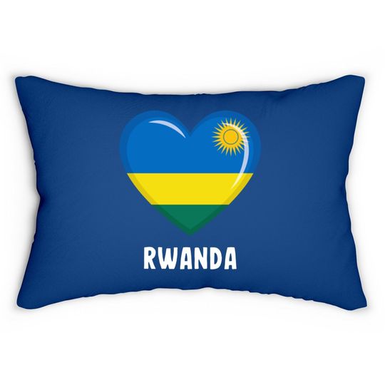 Rwanda Flag Lumbar Pillow