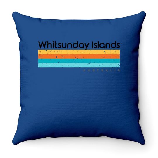 Vintage Whitsunday Islands Australia Throw Pillow