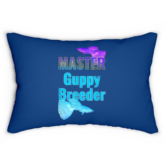 Master Guppy Breeder Aquarium Fish Lumbar Pillow