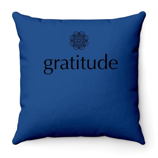 Gratitude Mindful Mandala Throw Pillow
