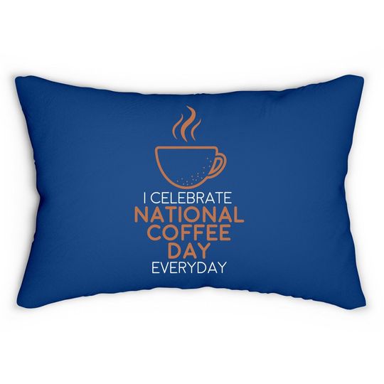 National Coffee Day Espresso Barista Caffeine Keto Diet Lumbar Pillow