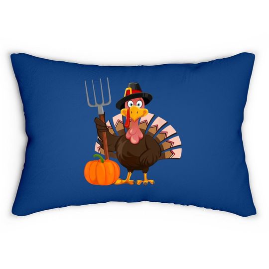 Thanksgiving Turkey Happy Thanksgiving Day Lumbar Pillow