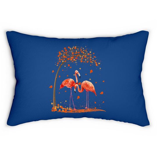 It's Fall Y'all Flamingo Thanksgiving Halloween Lumbar Pillow