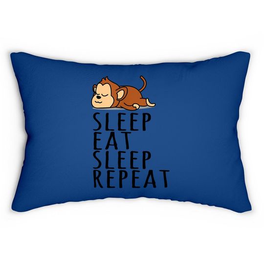 Sleep Eat Repeat Saying Nightdress Lumbar Pillow