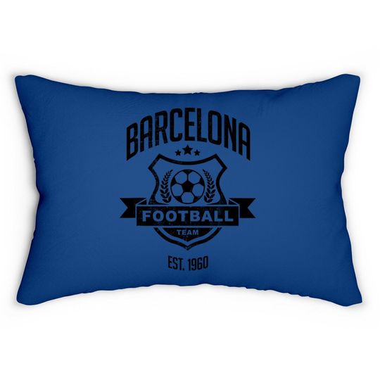 Grunge Spain Barcelona Gameday Sport Soccer Fan Gift Lumbar Pillow