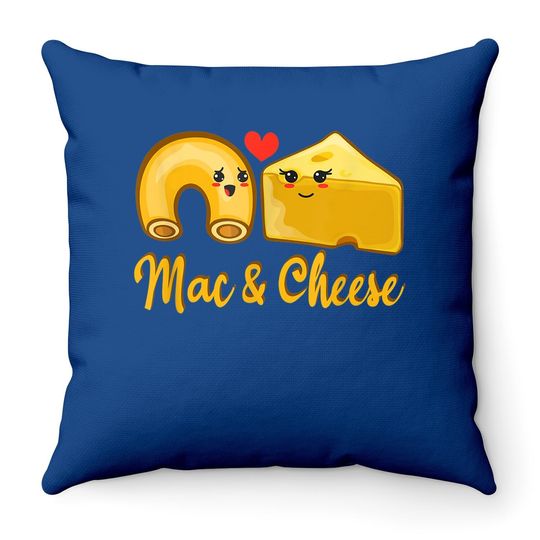 Macaroni And Cheese Couple Relationship Throw Pillow
