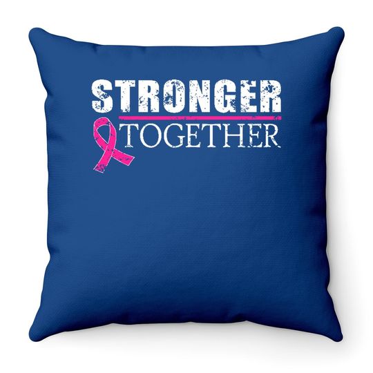 Elephield Stronger Together Breast Cancer Awareness Youth Throw Pillow