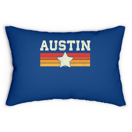 Austin Texas Retro Vintage Lumbar Pillow