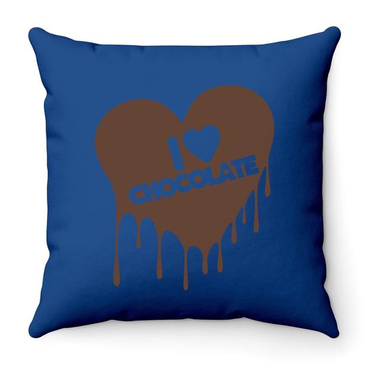 I Love Chocolate Throw Pillow