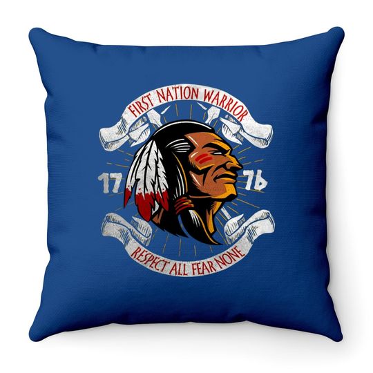 First Nation Warrior Classic Throw Pillow