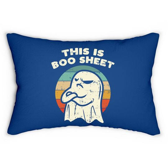 This Is Boo Sheet Ghost Retro Halloween 2021 Lumbar Pillow
