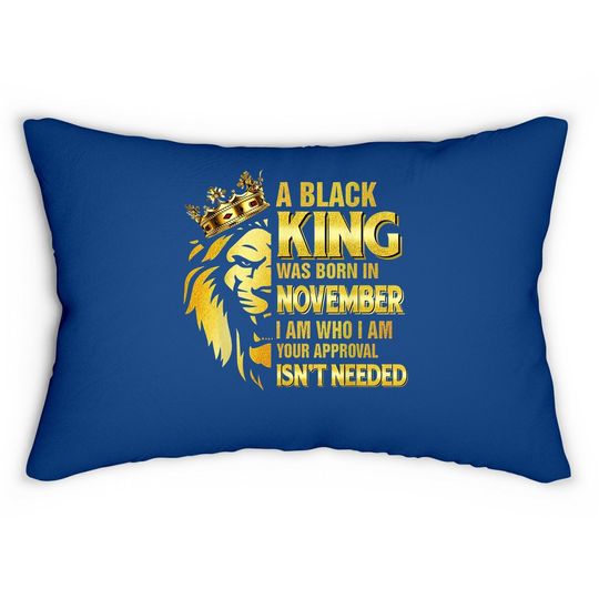 Kings Are Born In November Lumbar Pillow