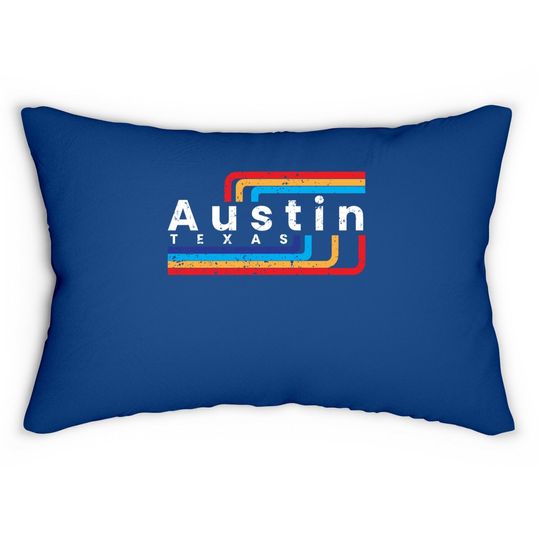 City Of Austin Texas Tx Usa Retro Vintage Lumbar Pillow