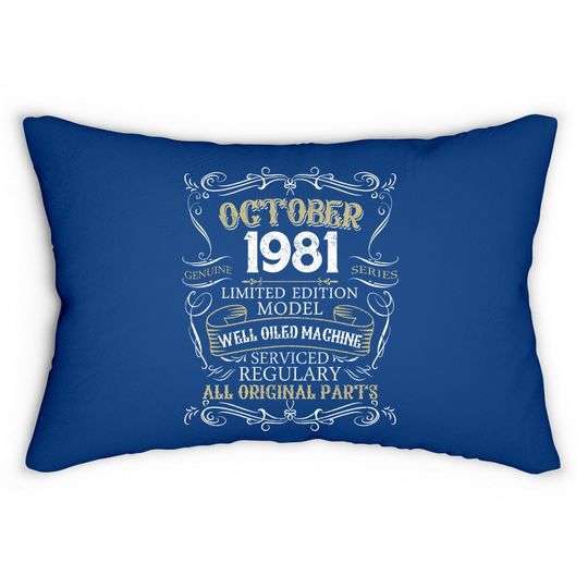 38th Birthday Born In October 1981 Lumbar Pillow