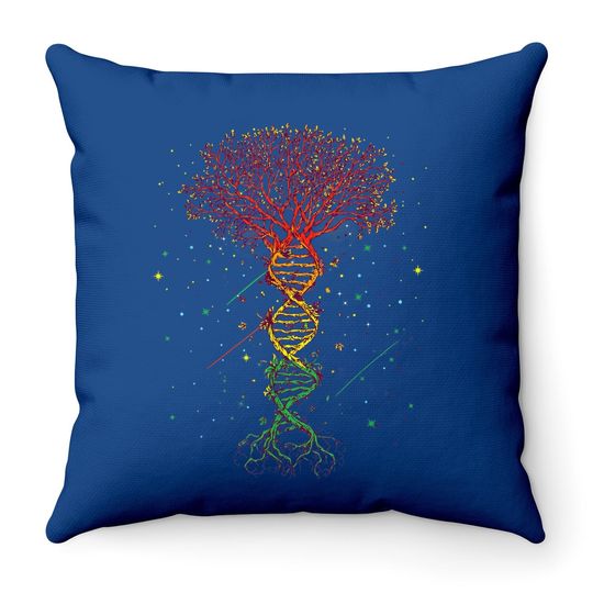 Dna Tree Life Genetics Biologist Science Earth Day Throw Pillow