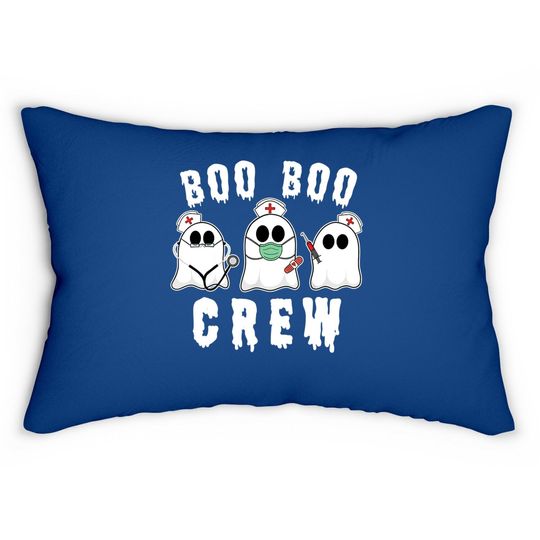 Boo Boo Crew Funny Nurse Halloween Ghost Costume Lumbar Pillow