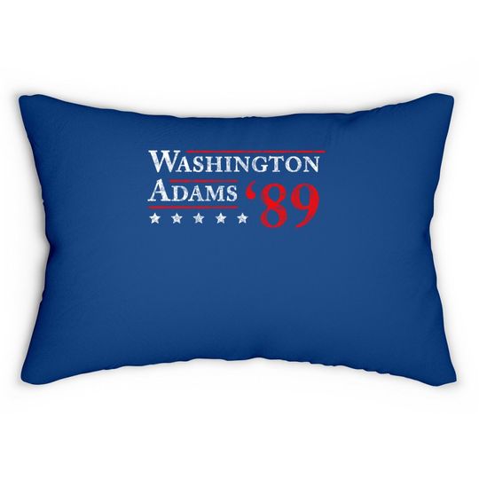 Washington Adams 1789 Vintage Election Lumbar Pillow