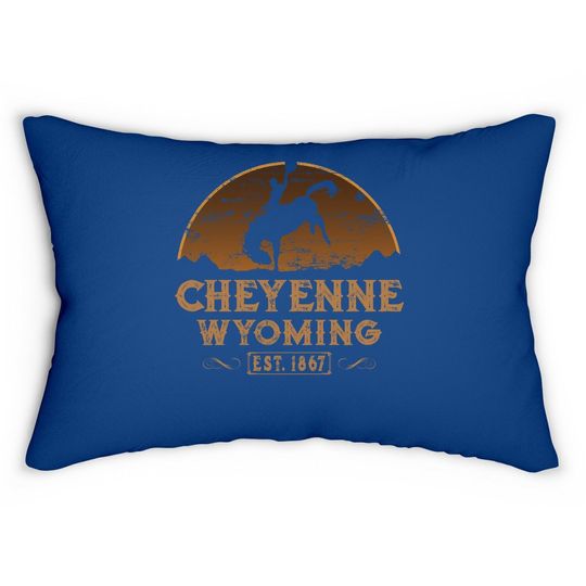 Cheyenne Wyoming Rodeo Cowboy Lumbar Pillow